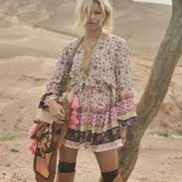 Spell & the Gypsy Collective 🥀 Lady Untamed Lavender floral Tunic Mini Dress M - Picture 6 of 10